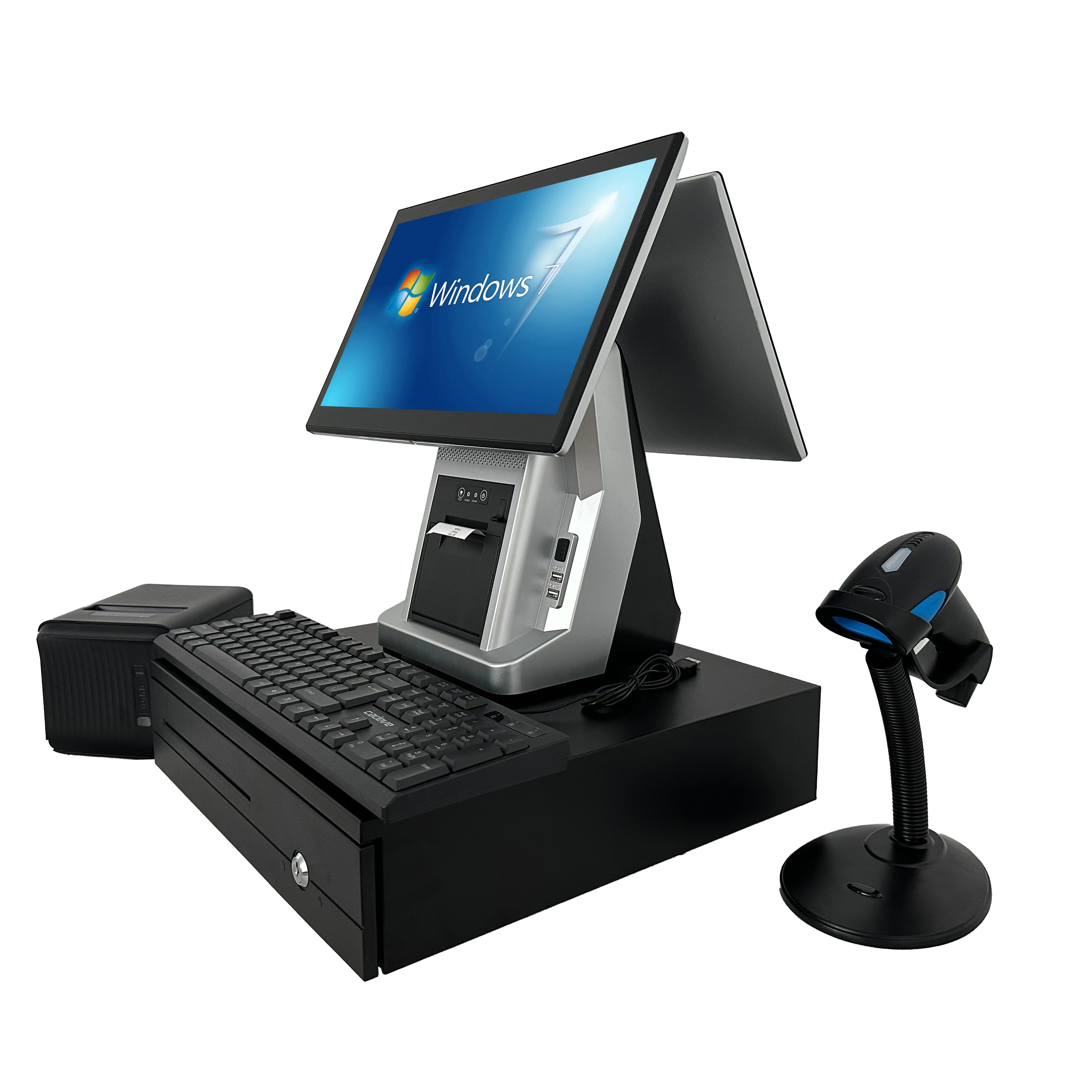 China Pos System Manufacturers Full Set All in One Cash Registers Built 80mm Receipt Printer