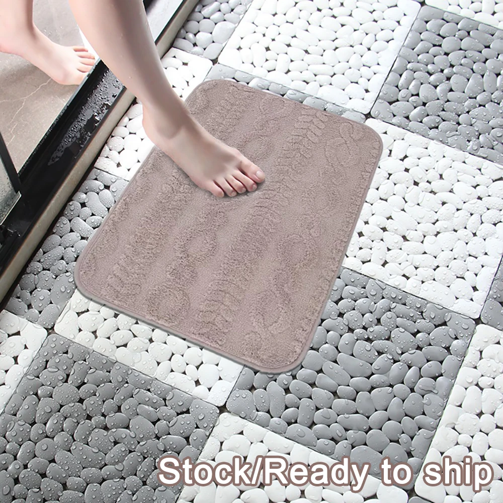 Anti-slip Entryway Carpets Thick Indoor Outdoor Floor mats coral fleece  doormats rugs antiskid easy clean water absorbent