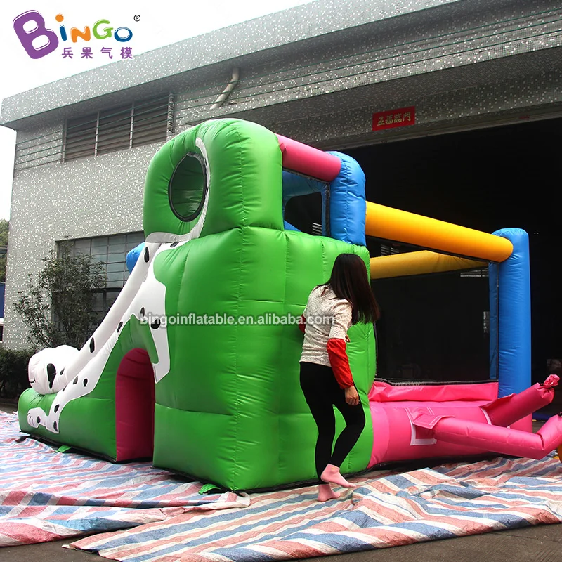 Factory Direct Inflatable Trampoline Outdoor Dog Head Jumping Castle Inflatable Bouncer Slide Bounce House For Kids