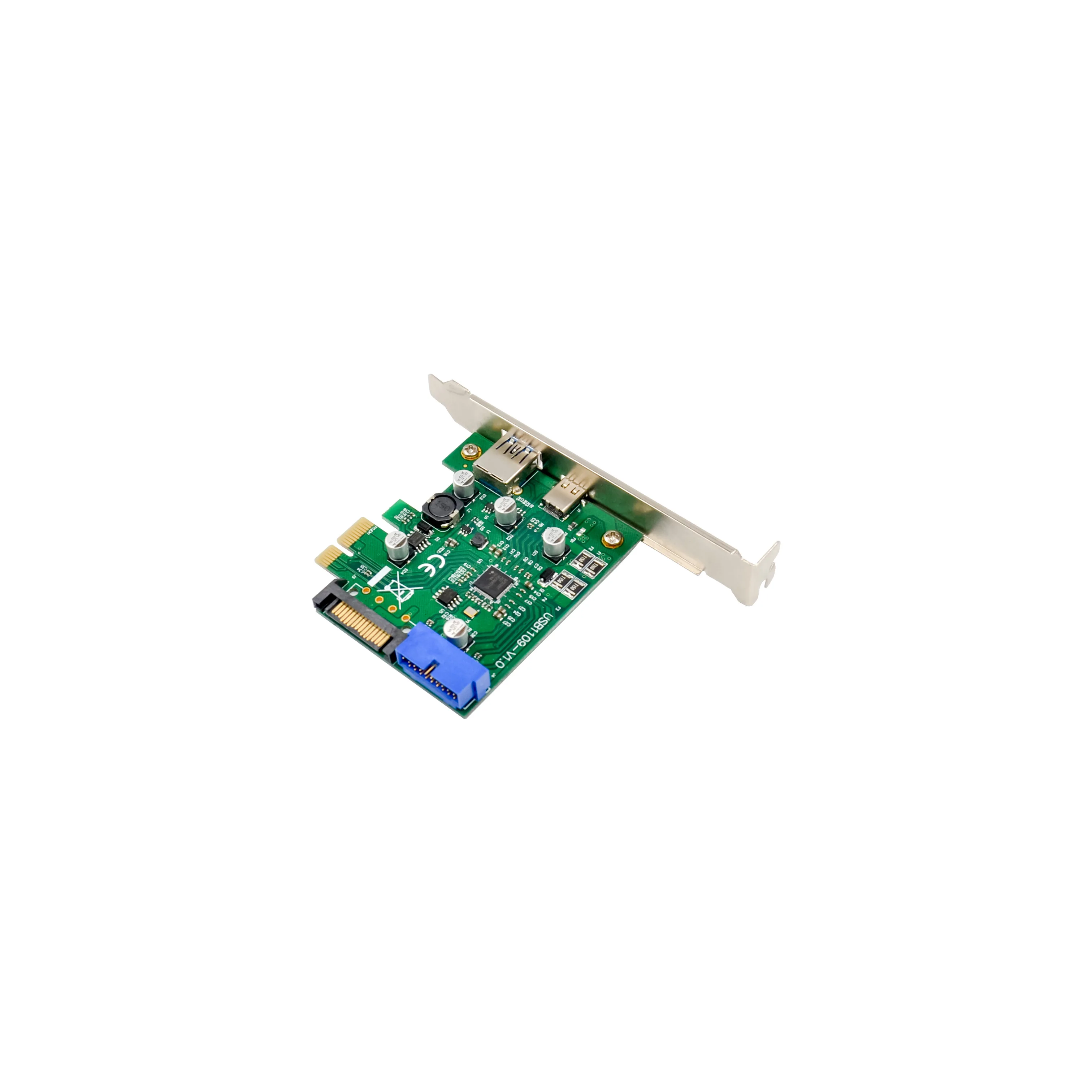 High Quality Good Price PCI Express USB 3.0 Type C Port 20 Pin 2.4A Output Expansion Card