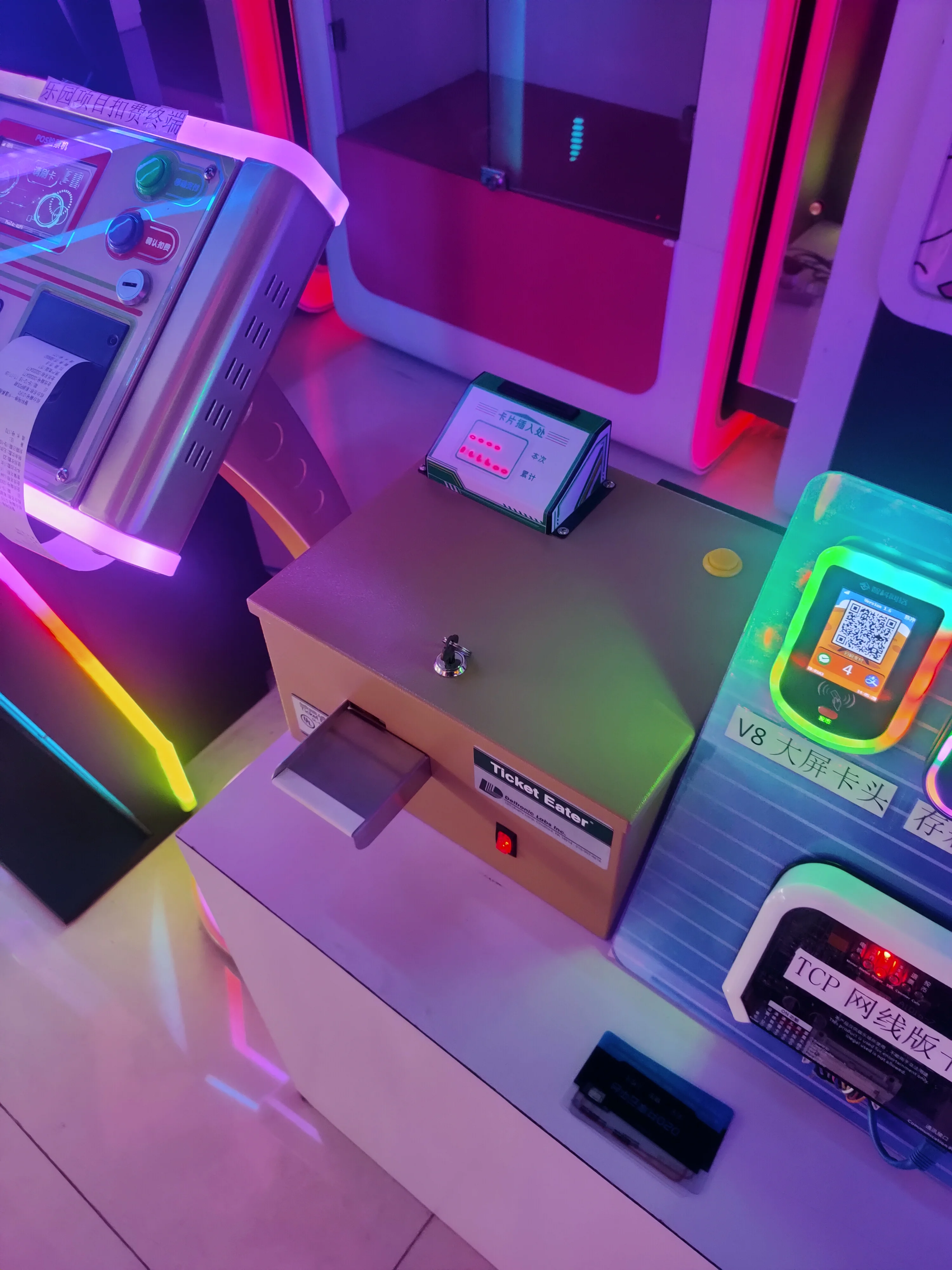 Hotselling Amusement Park Card Management System Arcade Game Machine Counter Desktop Mini Ticket Eater For Game Center For Sale