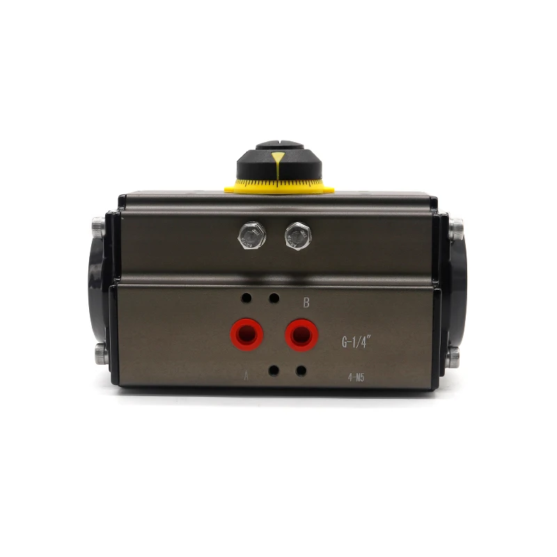 Double acting pneumatic rotary air actuators stainless steel butterfly ball valve spring return horizontal pneumatic actuator