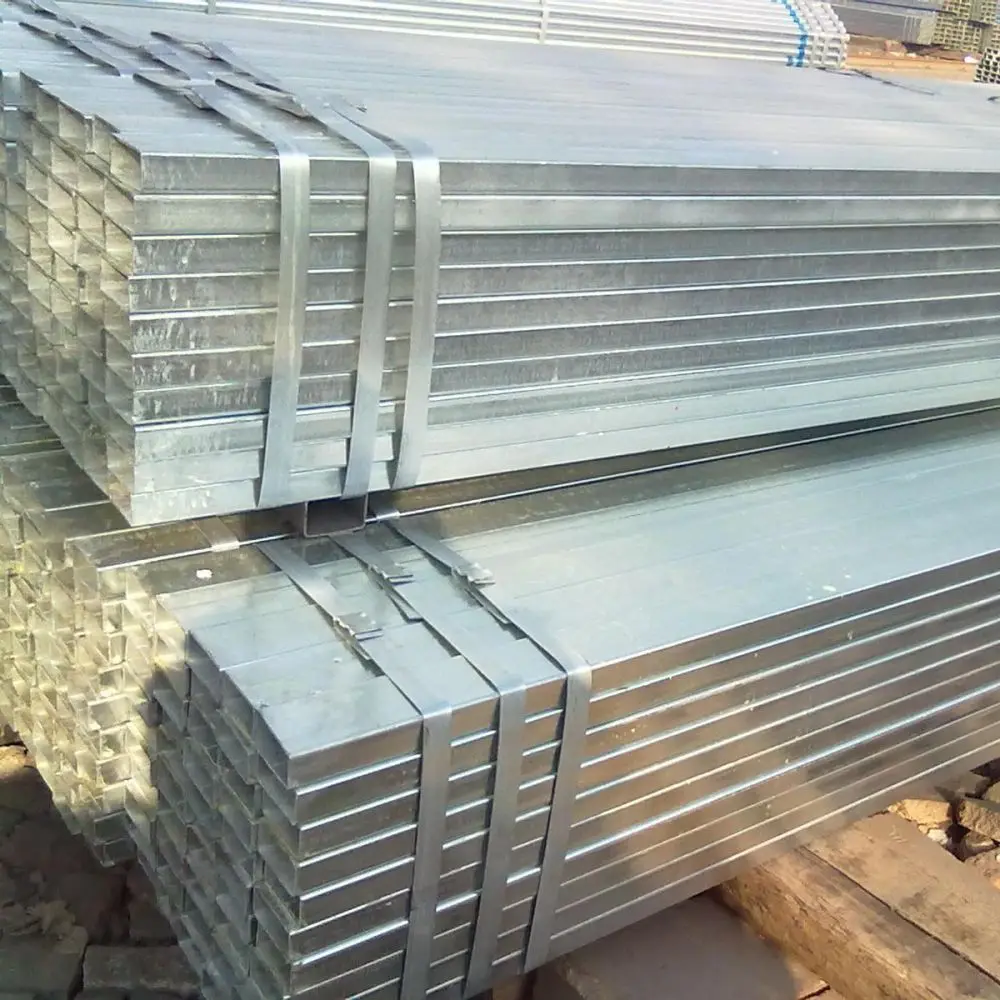 galvanized Gi square Pipe Ms For Building Industry Wholesale Galvanized Rectangular tube Rectangular Hollow Section Steel tube