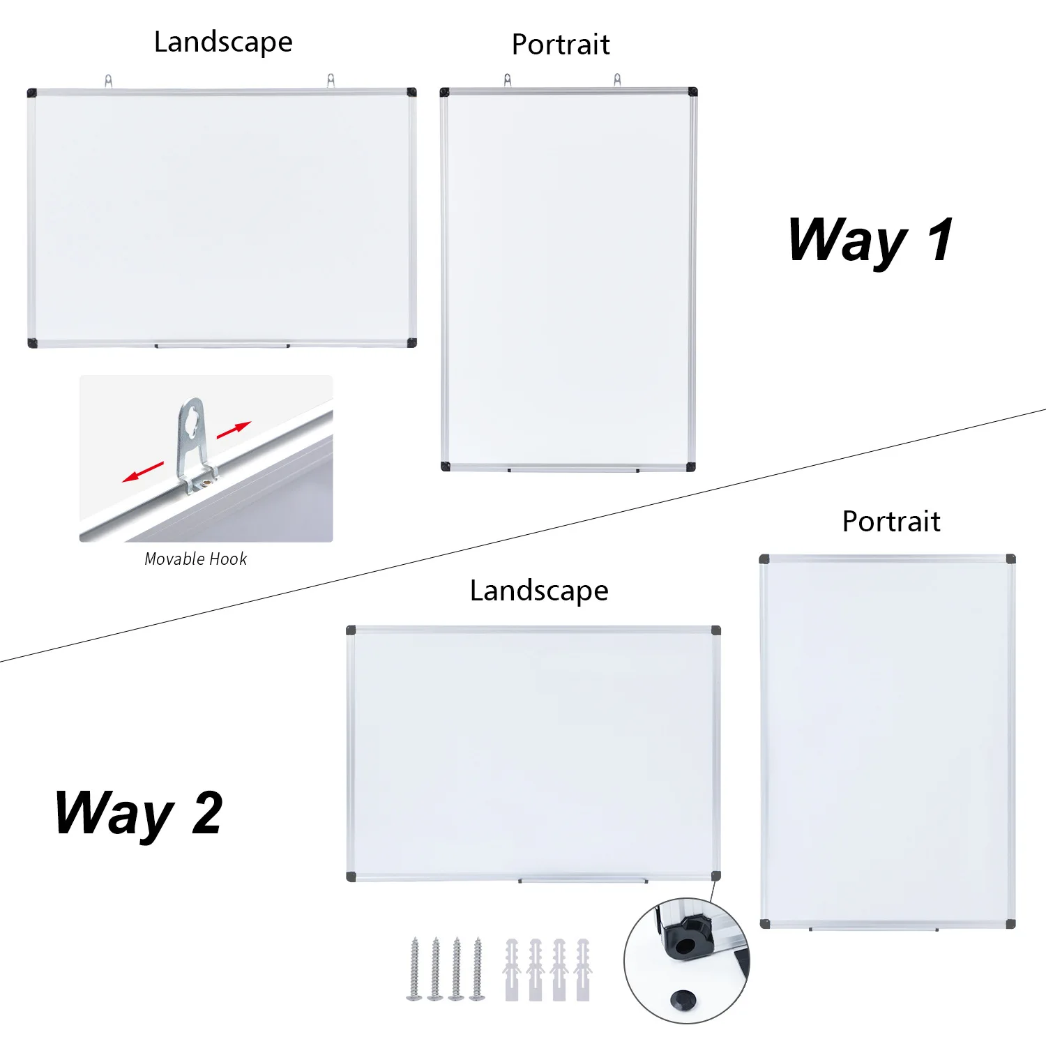 Factory Wholesale Office Standard Office Standard Magnetic White Board for Classroom