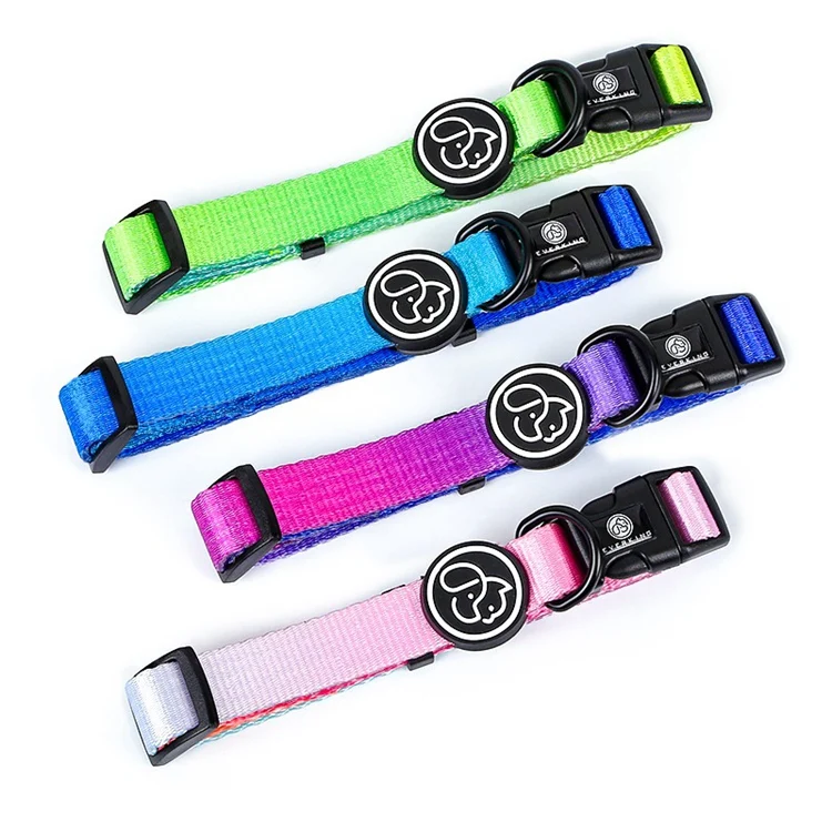 Eco Friendly 100% Pet Webbing Comfortable Pet Products pink dog collars
