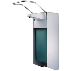 1000ML Wall-mounted Manual  Dispenser, Elbow Pressure Short Lever Stainless Steel Drip Type Press for Kitchen Bathroom