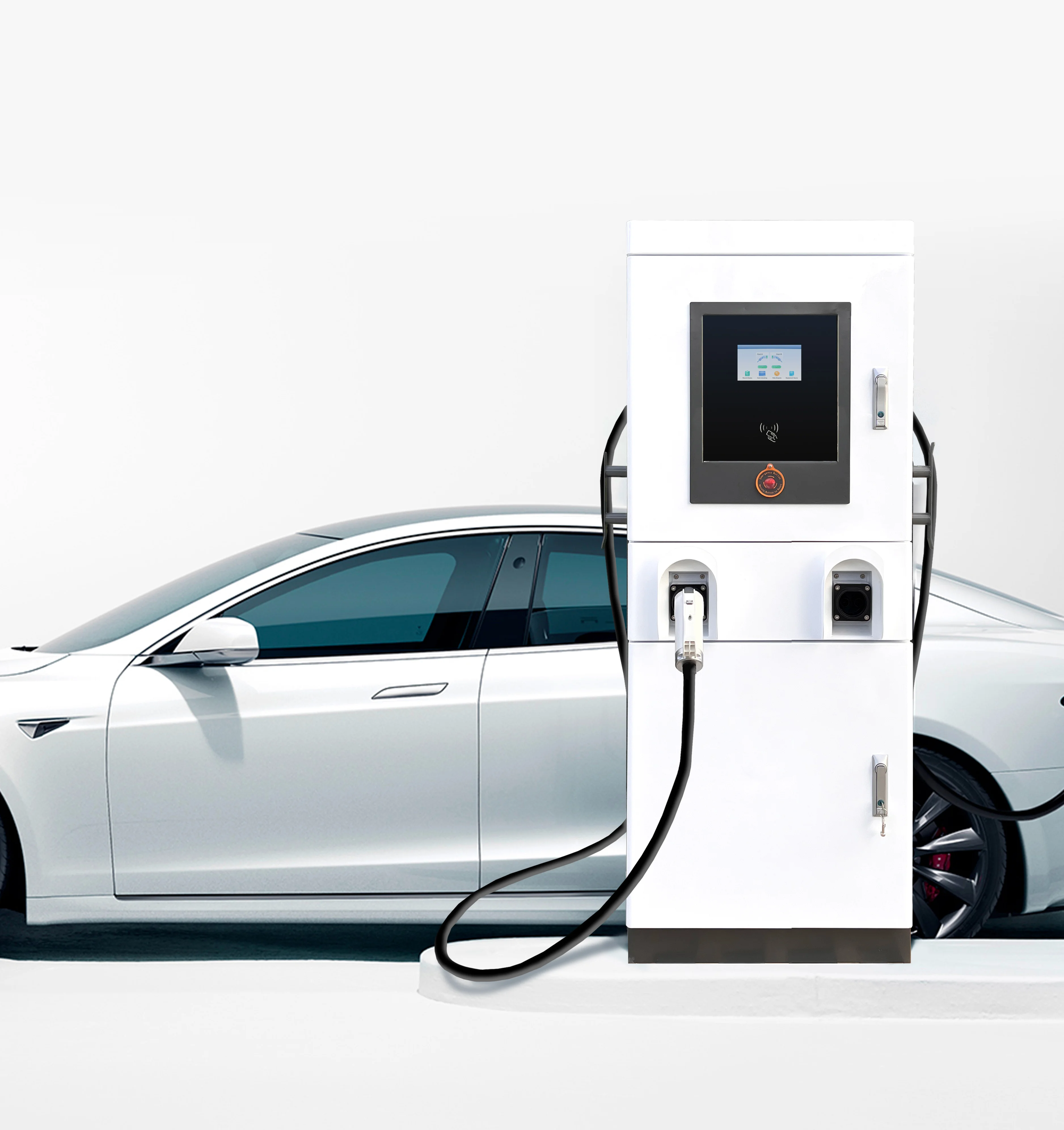 Коммерческая зарядная станция Level2 DC EV CCS GBT Combo EVSE 160 кВт двойной пистолет CCS1 CHAdeMO 120 быстрое зарядное устройство CCS2