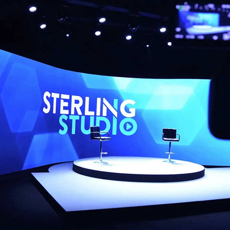 High quality indoor HD background WIFI video wall meeting room projector 3mm 2.5mm customized led advertising screen