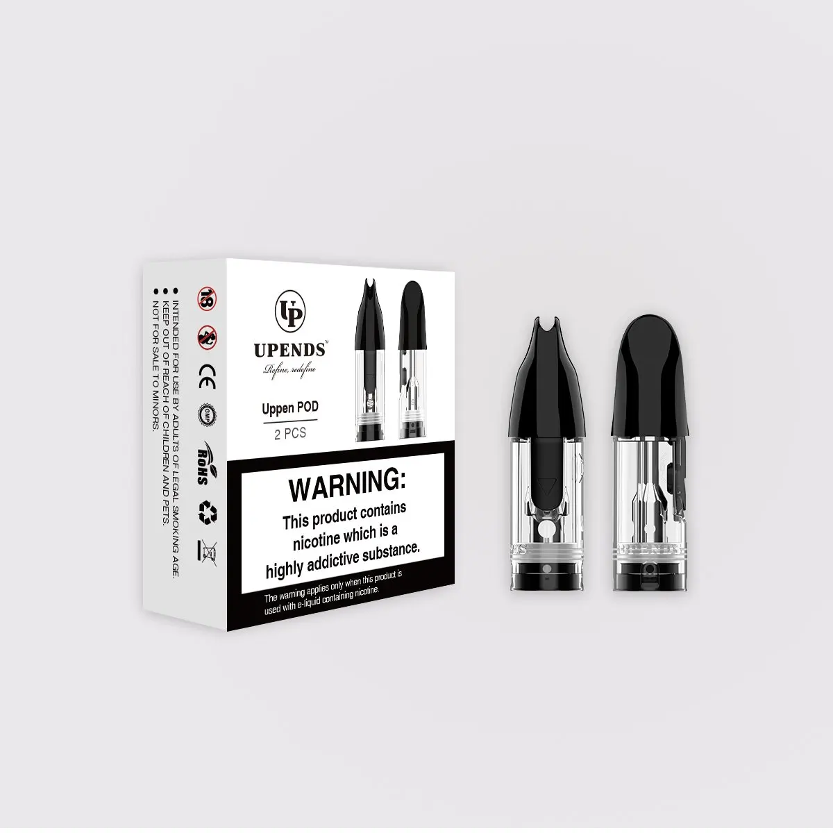 
ALD UPENDS Refill Vape Uppen Pod (2 Packs) for Both Nic Salt or CBD Refill Pod 