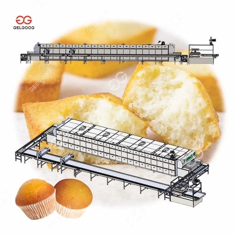 Commercial Manufacturing Pastry Cake Pop Machine Production Line Sweet Walnut Cake Baking Cup Cake Machine