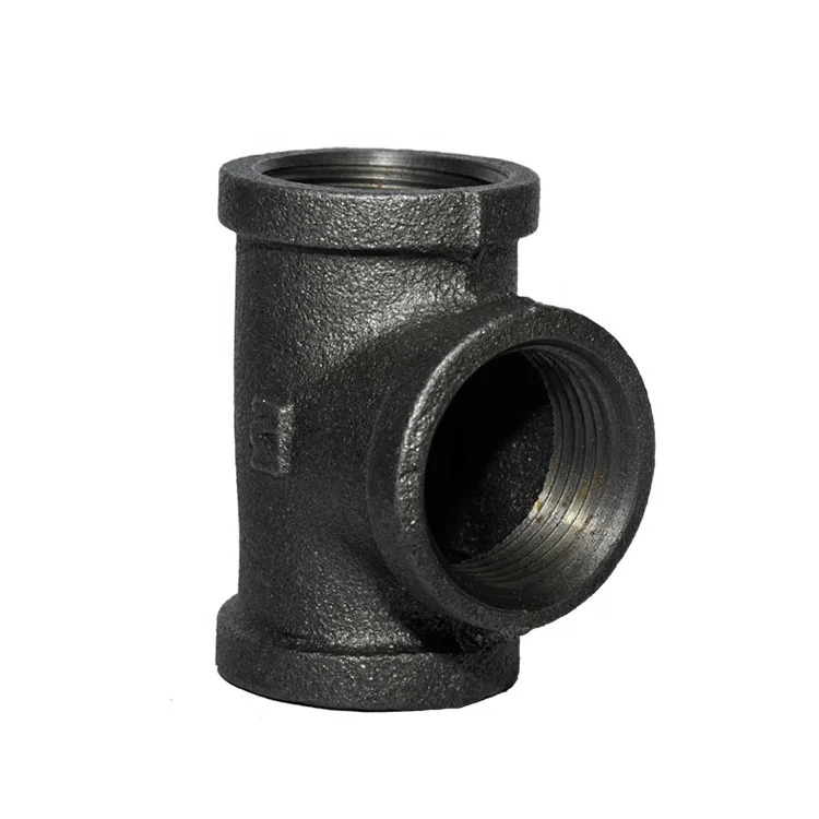 Hot Dipped Galvanized Malleable Iron Pipe Fitting Tee Threaded Reducer Black Gas Composed Steel PVC Brass Stainless Steel