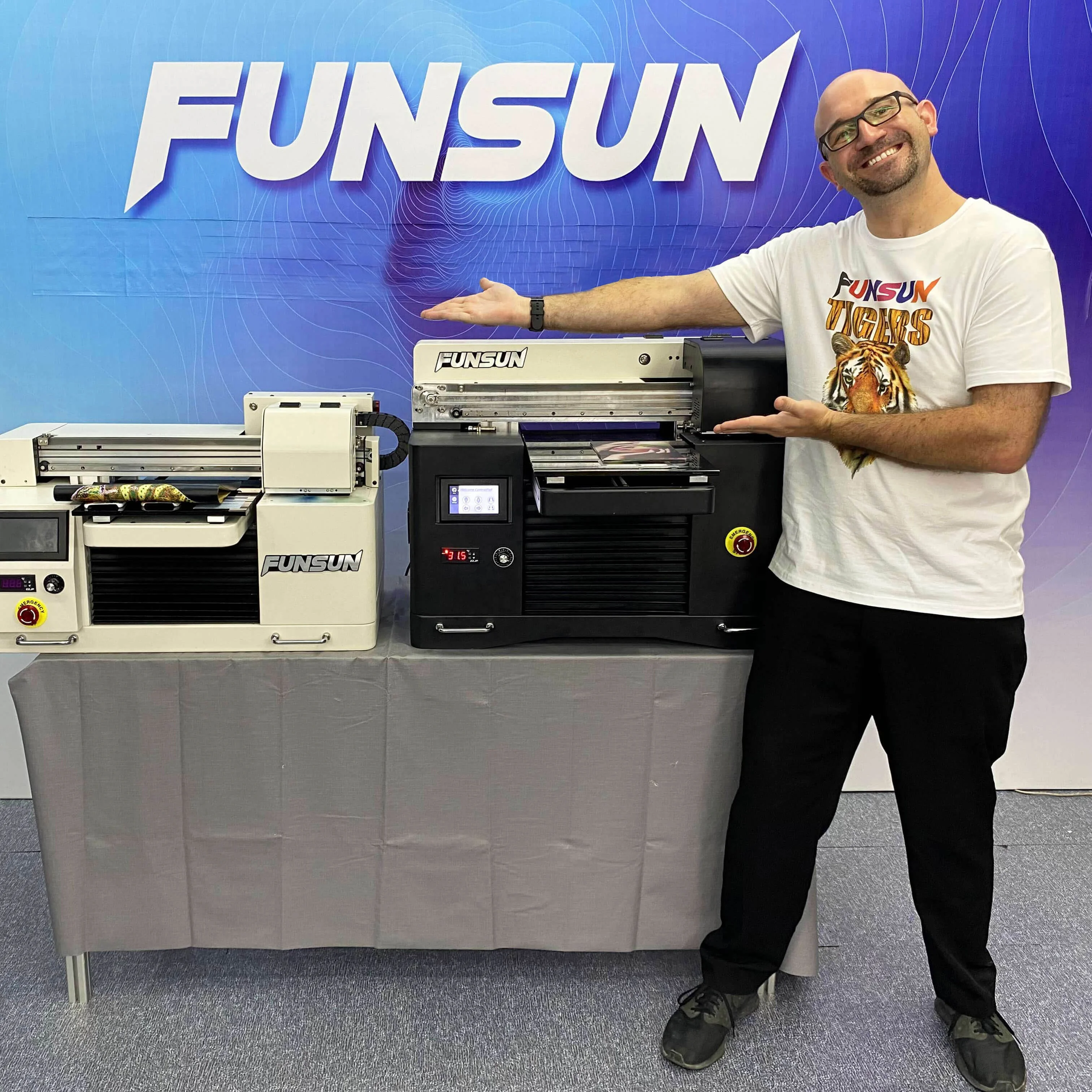  Funsun A3 Размер планшетный стекло дерево металл кожа УФ-принтер для всех плоских и цилиндрических