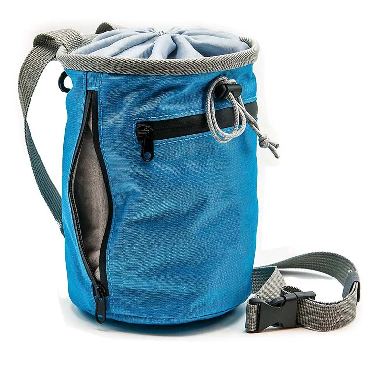 BSCI Factory Custom Climbing Gear Bag Large Capacity Durable Rock Waterproof Bucket Chalk Bag With Adjustable Belt