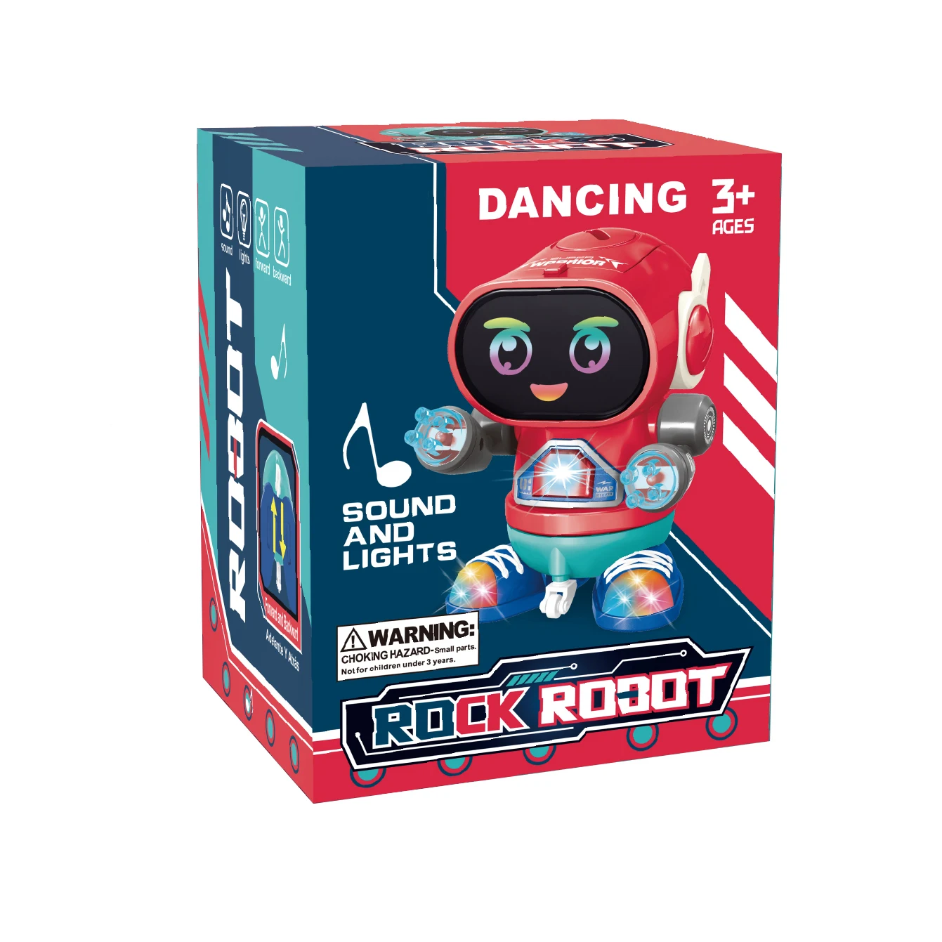 Funny battery operated smart dancing intelligent mini walking robot toy with colorful light sound