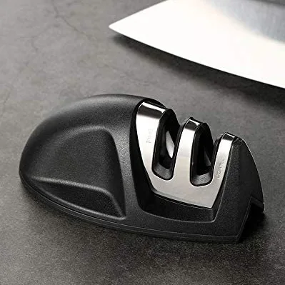 pocket manual 2 stage edge grip sharpener knife kitchen sharpen