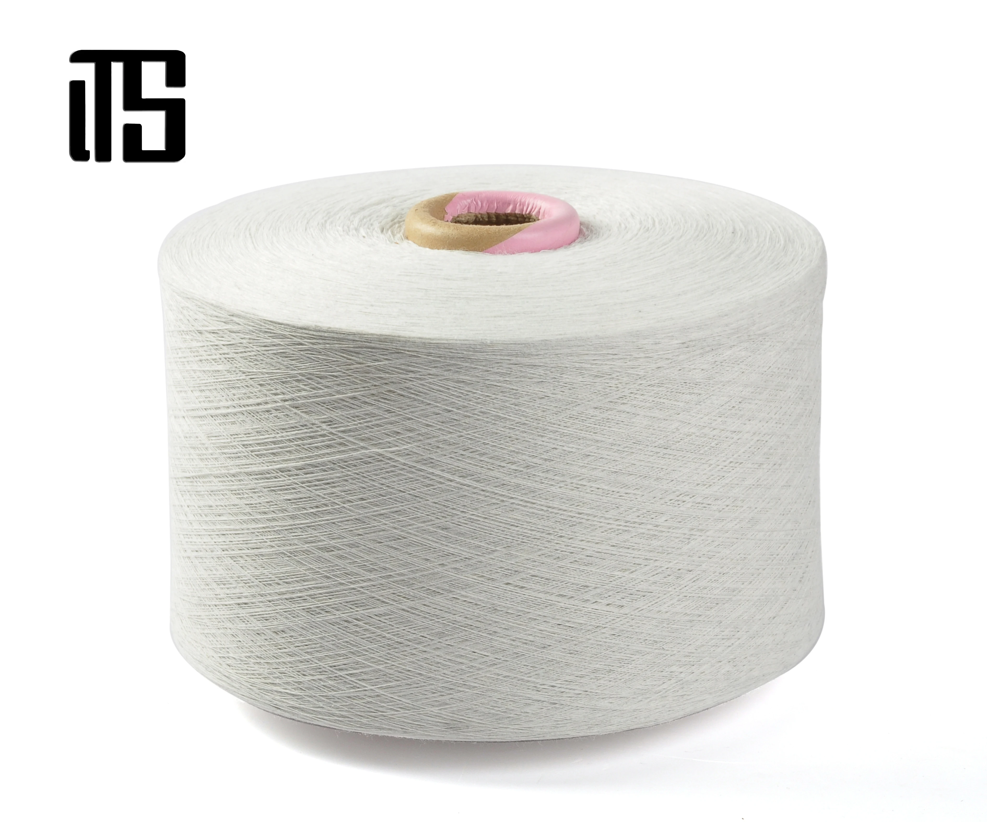21s/1 Pre-fiber Recycle Cotton Yarn Recycled Polyester Thread Blended Yarn For Knitting