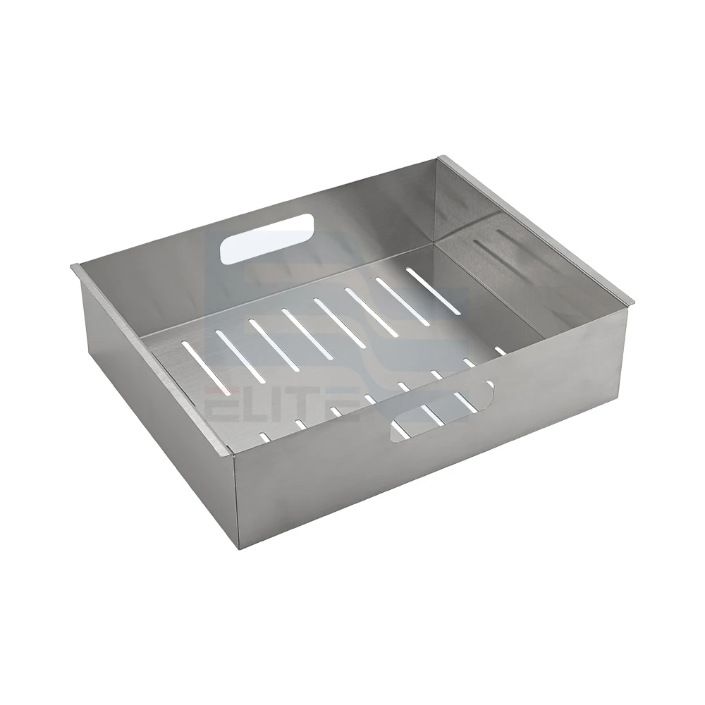 large double tier handmade kitchen undermount channel sink single bowl with drying dish accessories