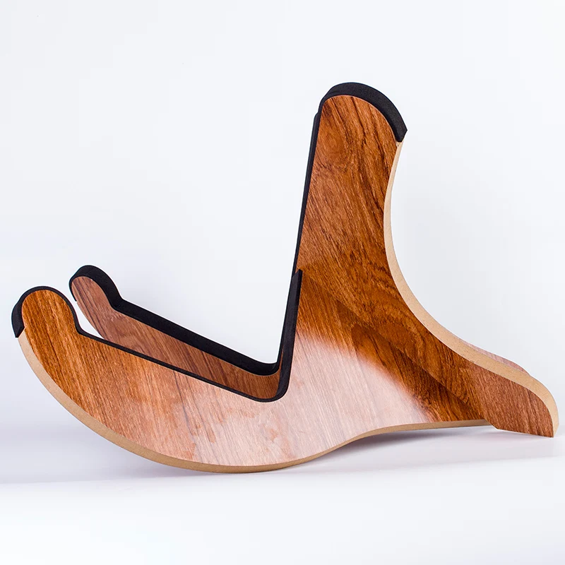 Guitar Stand DDP RTS Custom Wooden Floor Wood Musical Instruments Portable Red Acoustic Guitar, Electric Guitar Wheeling Stand