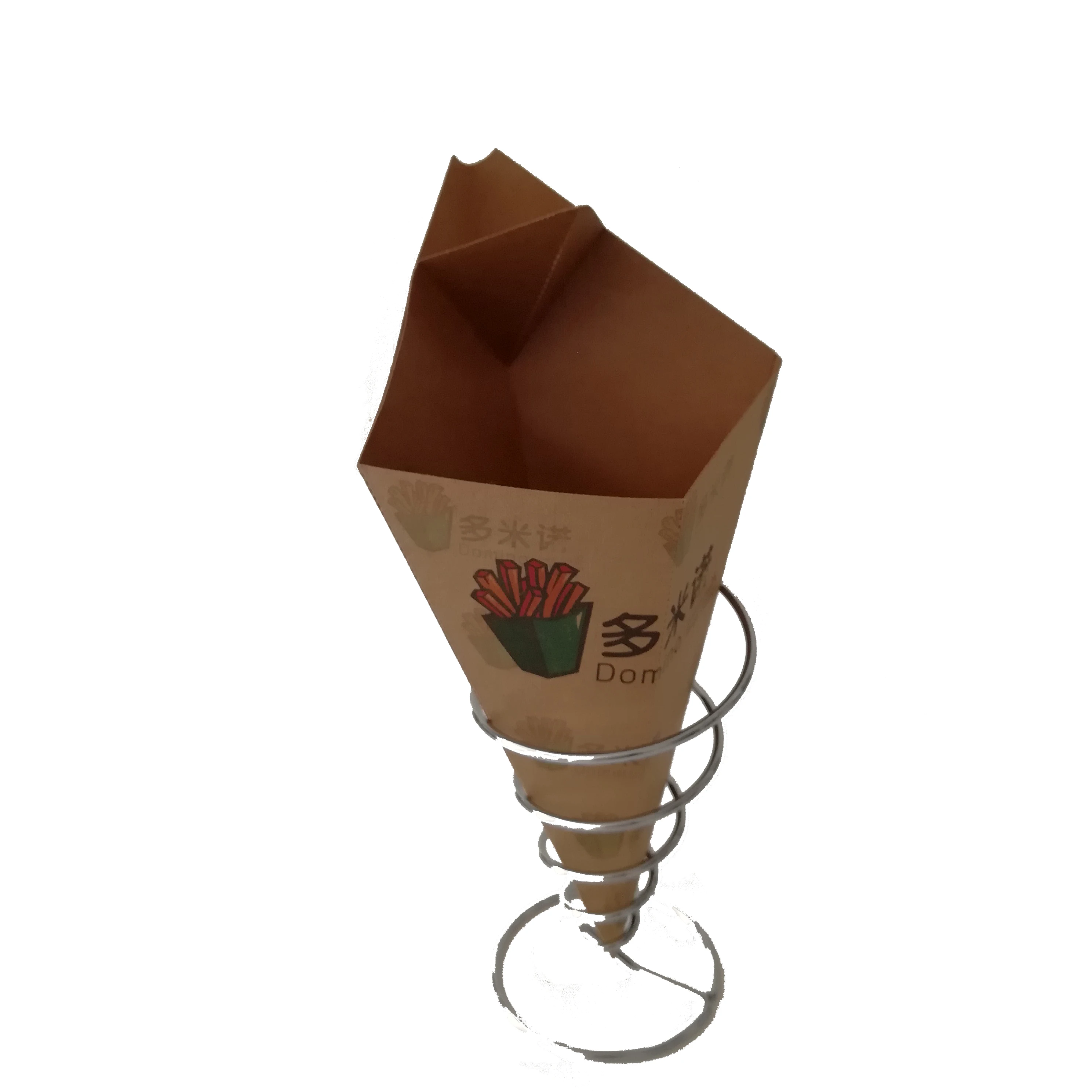 french fries paper cone chips egg waffle packaging boxes