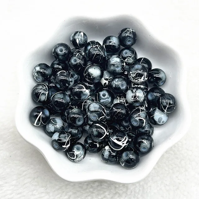 New 6/8/10mm Round Glass Beads Loose Spacer Beads for Jewelry Making DIY Bracelet Necklace Accessories