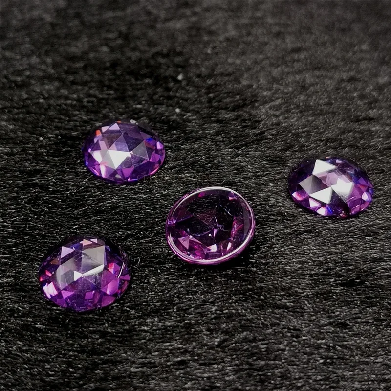 Factory Direct White Round Rose Cut Flat Back  3A Cubic Zirconia