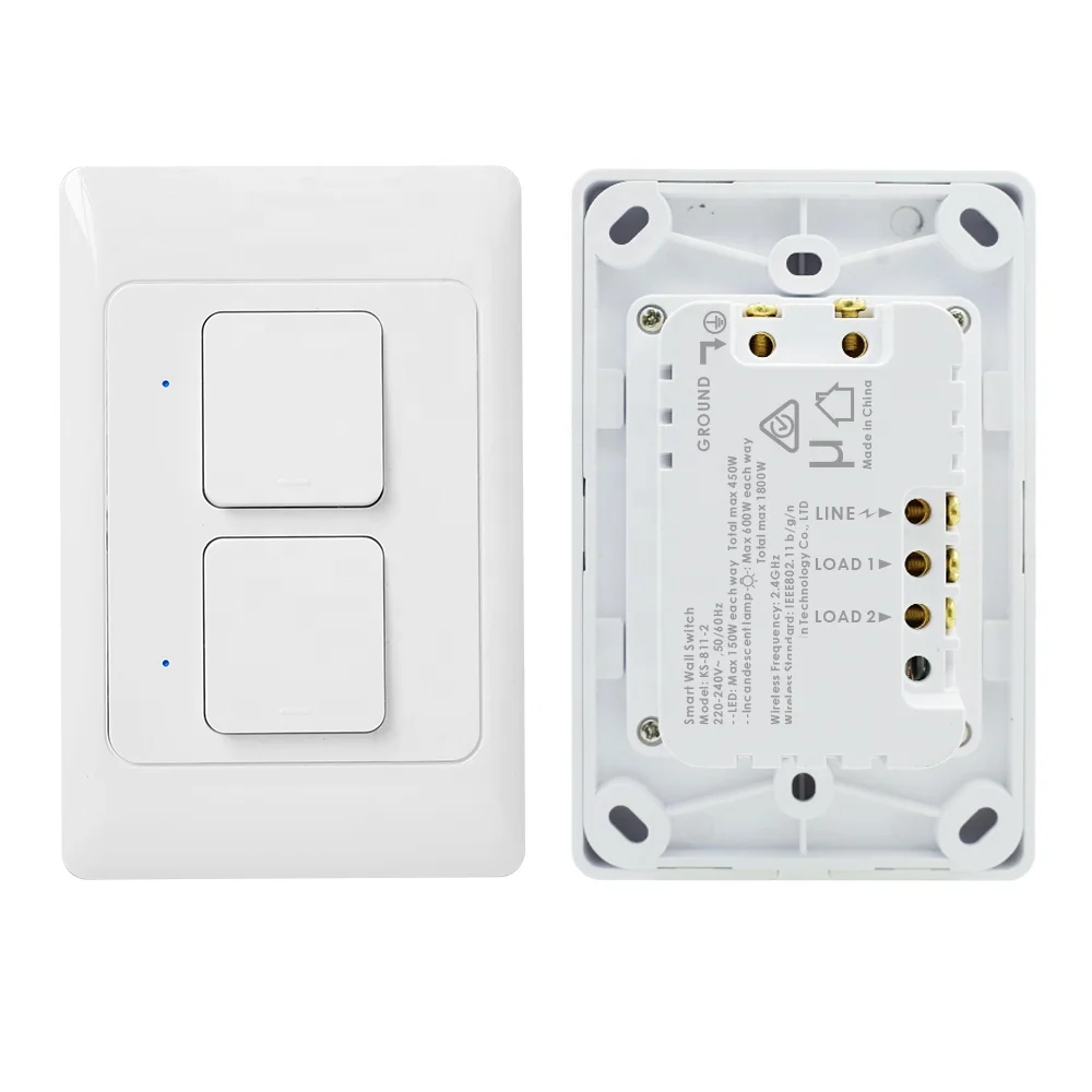 Philippine No neutral wire Smart Zigbee/WiFi switch Hot wire ZigBee switch Physical push button switch