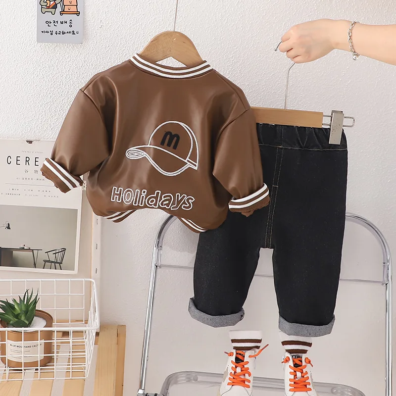 New Stylish Spring Autumn and Winter Children Jacket Thick Coat Boy Casual Boys Clothing Sets Wholesale