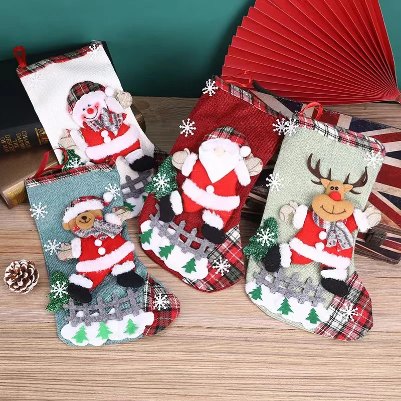 Wholesale Customization Christmas Sock Hanging Gift Fillers Christmas Stocking Christmas Stockings