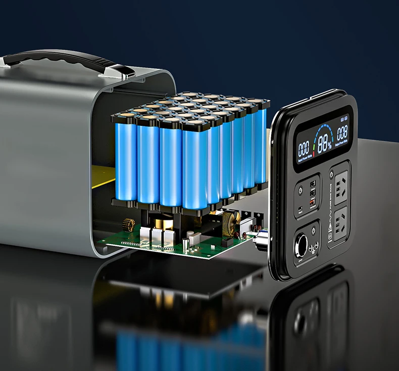 Solar Generator 500W Portable Power Station Outdoor Phone Laptop Charger Power Supply Off-grid Emergency Battery AC/DC PD60W