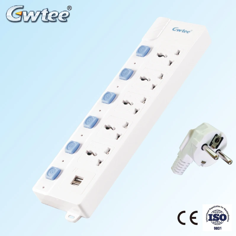 universal extension electrical switches plug and socket for round flat pin