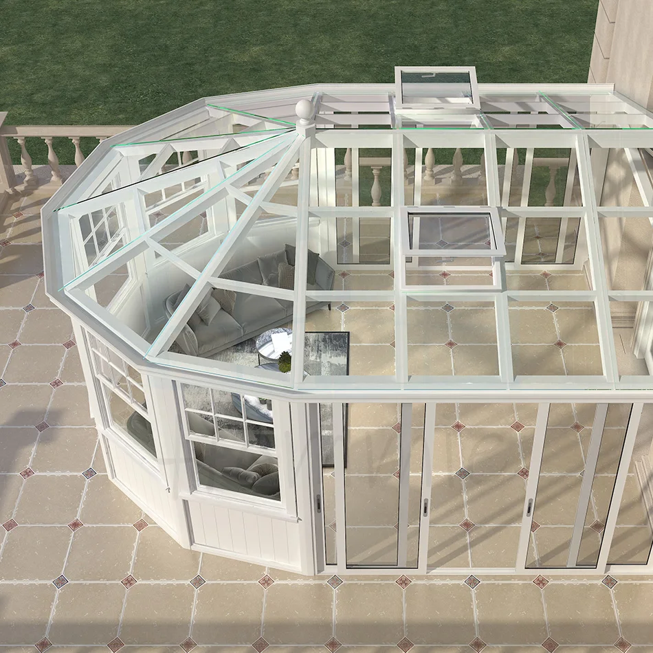 free shipping products aluminium glass conservatory roof panels prices sunroom