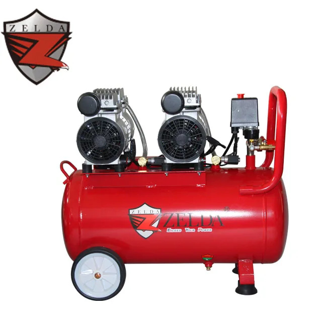 Slient portable Air Compressors 50L Capacitor low pressure Oil Free Air Compressors