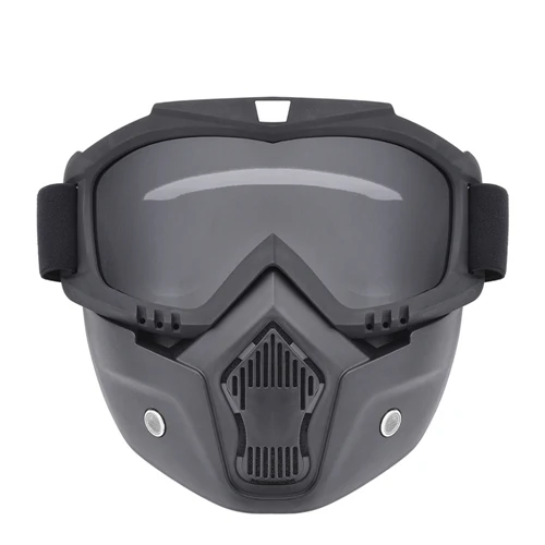 Racepro Motorcycle Helmet Riding Goggles Glasses With Removable Face Mask Detachable Fog-proof Warm Adjustable Goggles