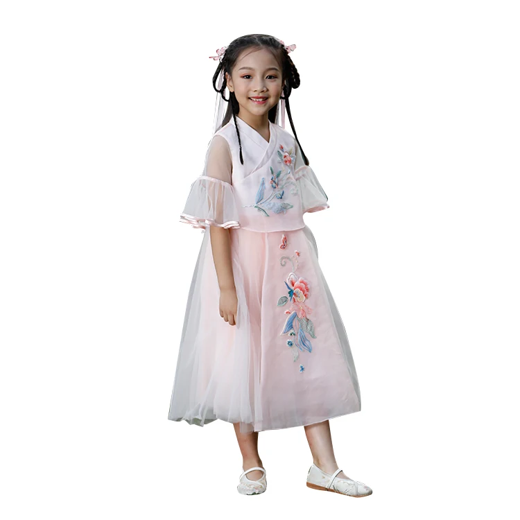 
Factory Supply Summer Han Dress Fashion Waist Dress Embroidered 