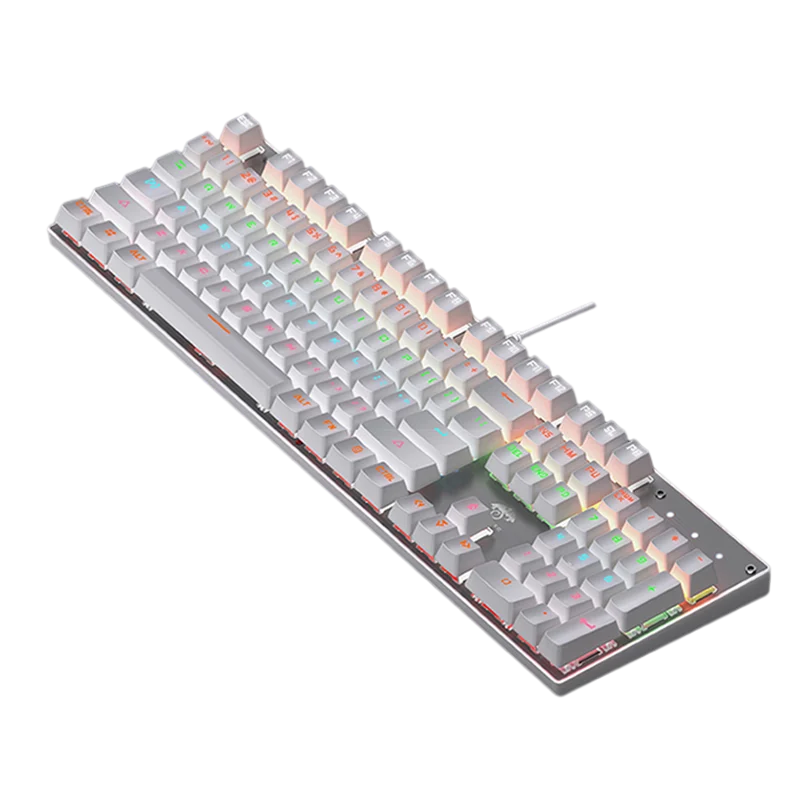 
New Promotion Mechanical Keyboard Wired Backlight USB Computer Accessories Colorful 104 Keys K100 Multi-Function Game Keyboard 