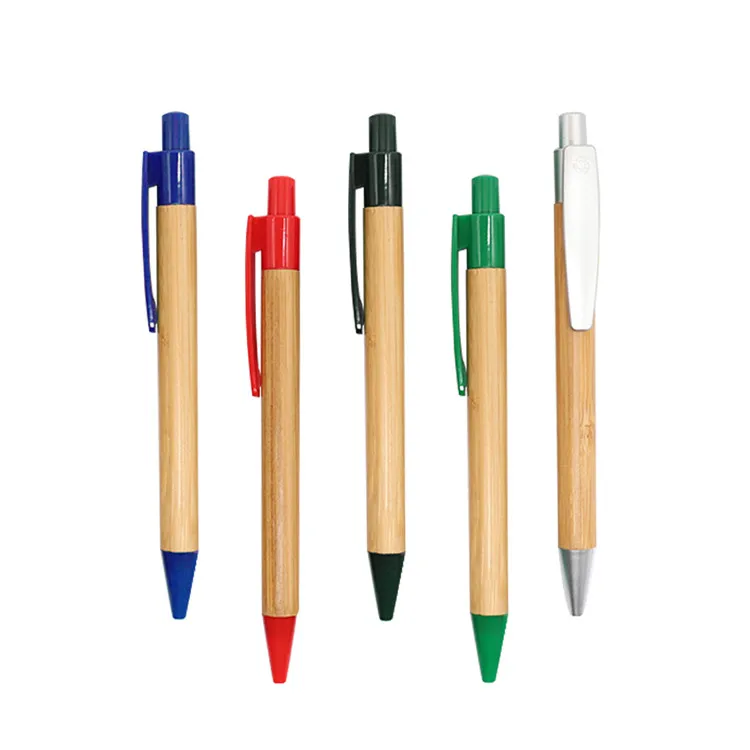 bamboo writing pen wooden pen stand Environmental marker pen
