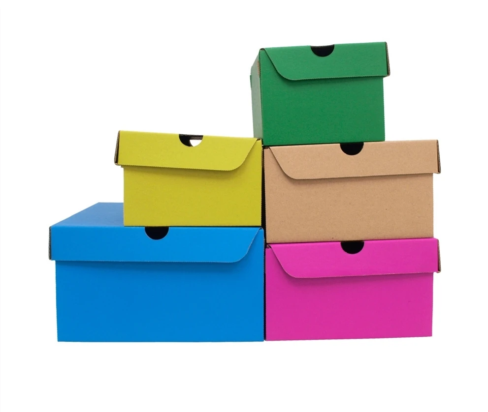 Wholesale Cardboard Shoe Boxes For Sale, Custom Logo Spot Sale Pink Cheap Price Corrugated Paper Shoe Box