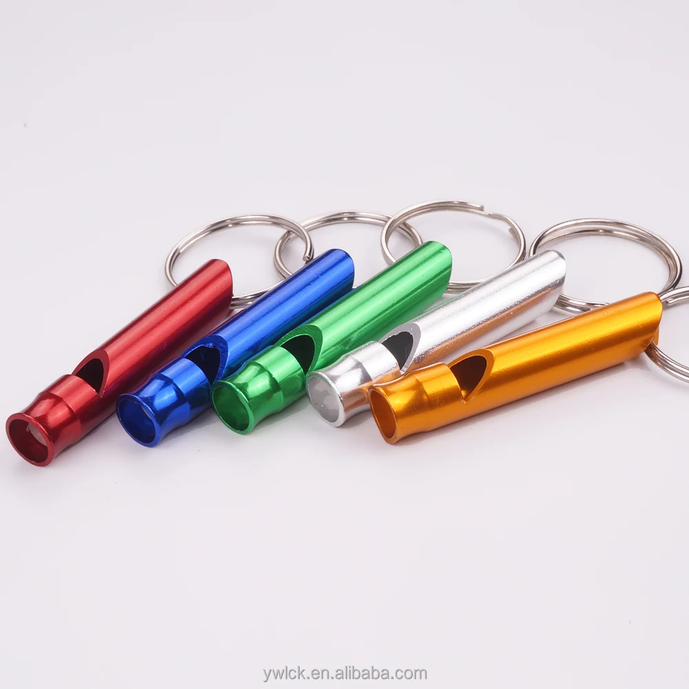 Aluminum Alloy Emergency Whistle Survival  Loud Blast for Boating Fishing Boat Whistle Survival Metal Whistle