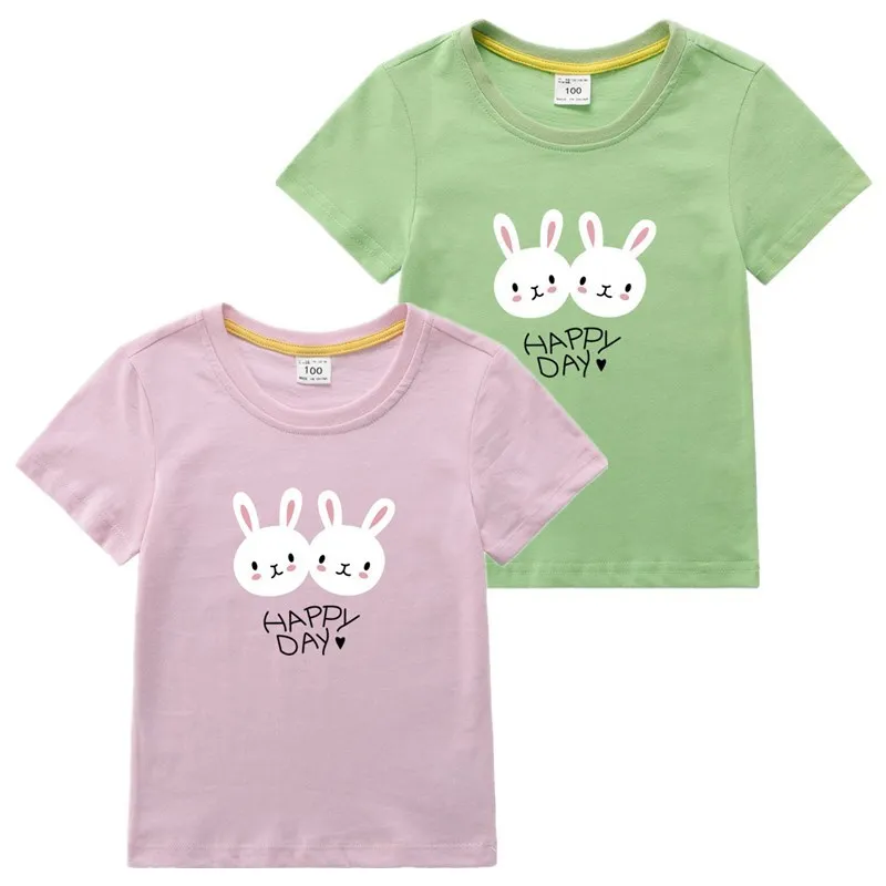 Fashion Cute Rabbit Bendy and The Ink Machine Printed Kids T-shirt Boys and Girls Summer Tops Short Sleeve O Neck Cotton Casual
