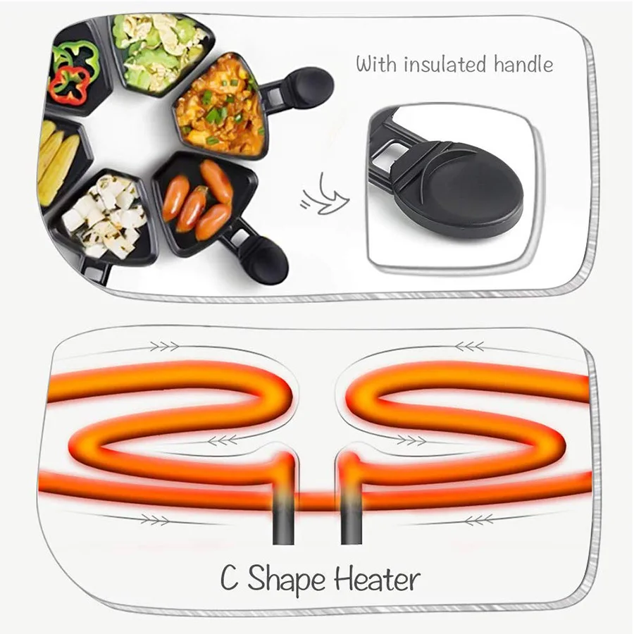 
Stone Non-Stick Griddle Plate teppanyaki Smokeless Indoor Barbecue electric Raclette bbg+Grill 