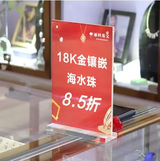 
with magnet acrylic table stand menu holder 