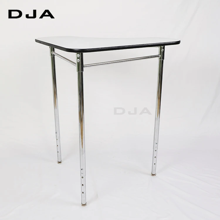 Single student economic student adjustable stand up desk and collaborative triangle caster optical standing desk