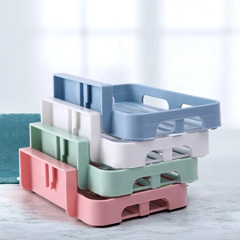 Kitchen bathroom household wall-mounted drainage plastic non-perforated soap box