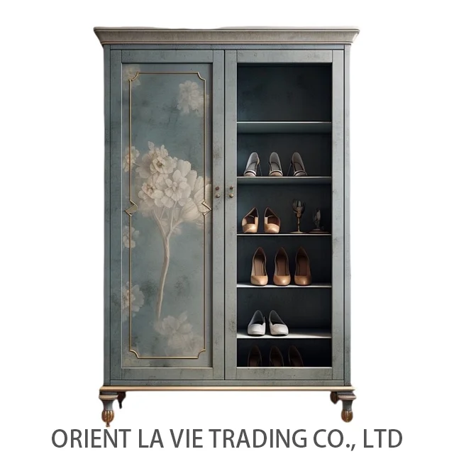 2024 AI Creative Concept Design Entrance Shoe Cabinet Of A French-Style AI 3D Rendering AI 3D Rendering Interior Services
