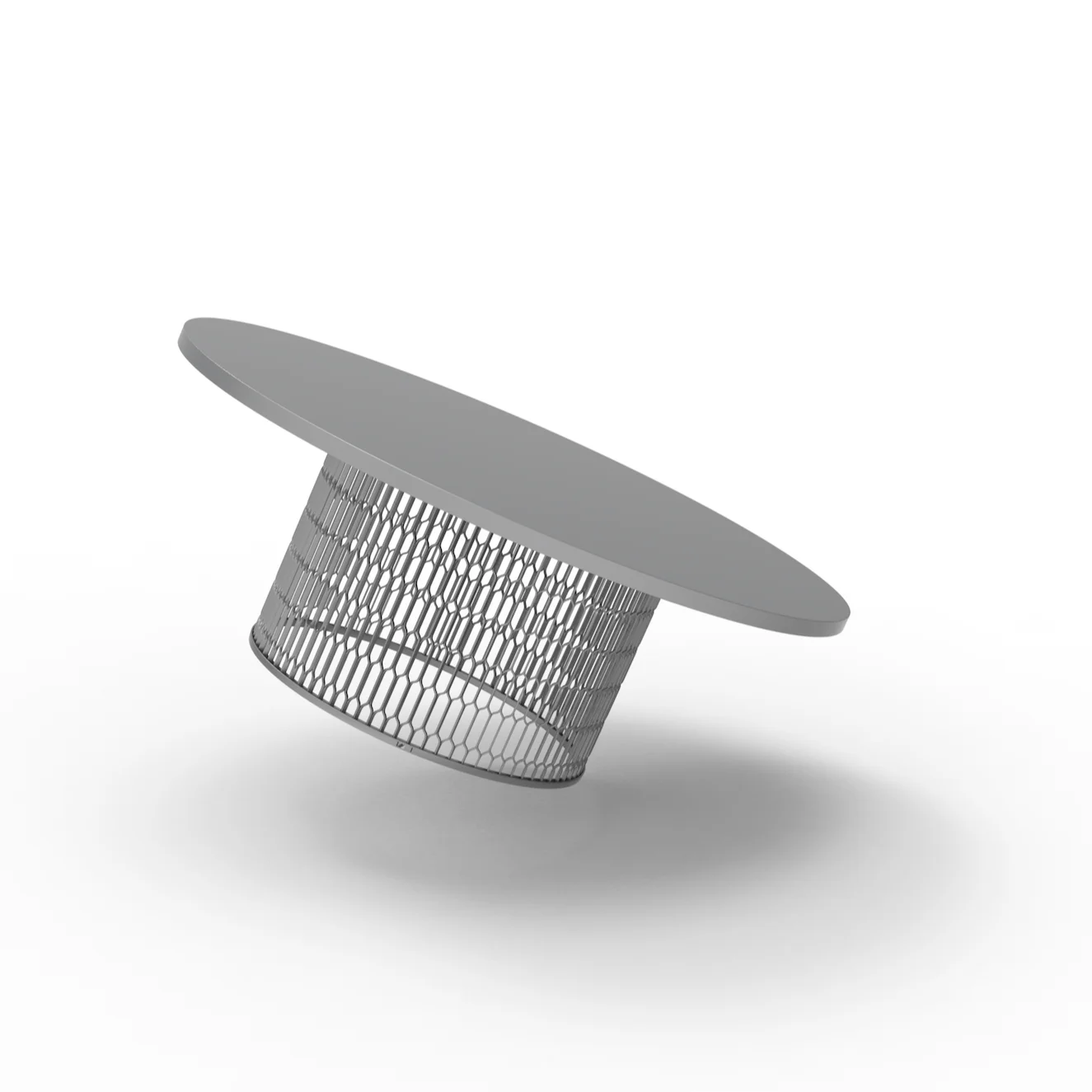 Outdoor Furniture K/D Design Garden Patio Hotel Cruise Resort Villa HPL Board Mesh Aluminum Coffee Table