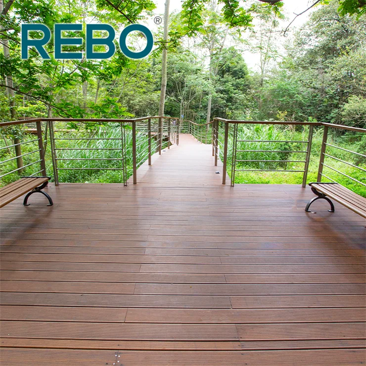 Natural outdoor weather resistant bamboo thermo flooring panel