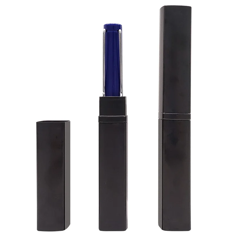 
Metal aluminum pen gift Box Empty Storage Case Rectangle Containers for fountain pen Beauty tools and Ballpoint pen Black 