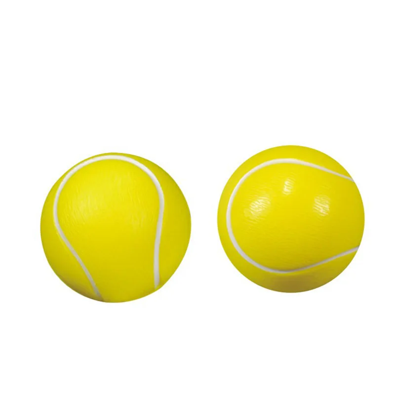 Promotional squeeze custom logo print anti stress relief PU foam tennis stress ball toy