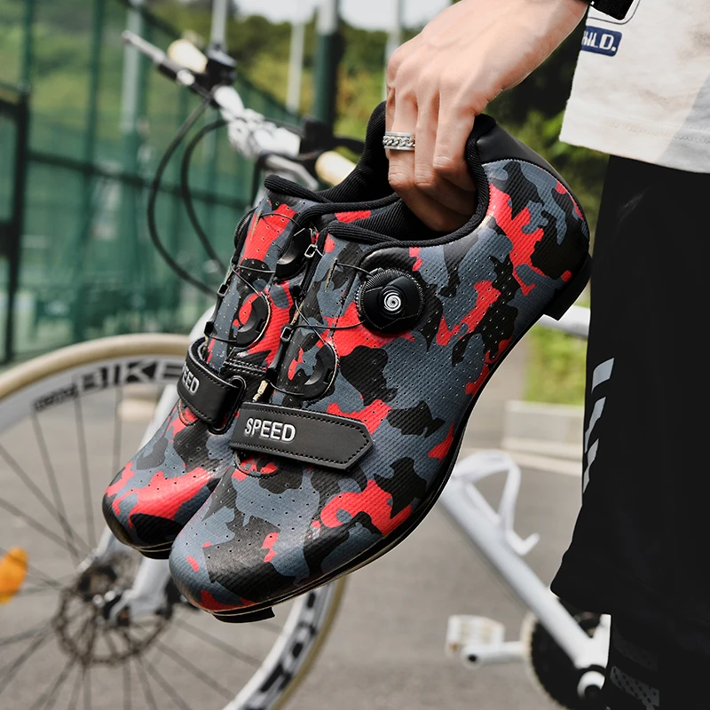 MTB Cycling Shoes Men Speed Racing Road Bicycle Sneakers Mountain Bike Shoes Women Flat Cleats Footwear Outdoor Sport Sneakers