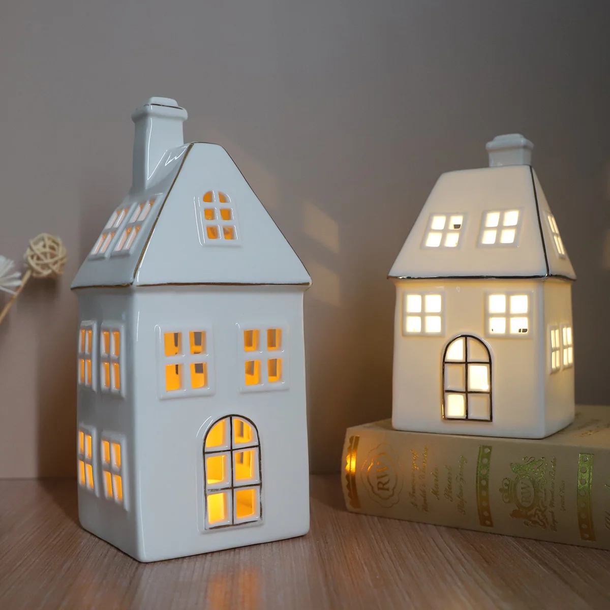 Ceramic House Tealight Holder Christmas Ceramic House Tealight Holder Christmas Ceramic Tea Light House Christmas